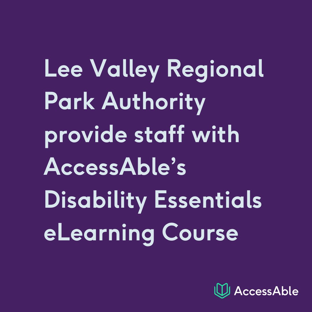 JoAccessAble's tweet image. I’m thrilled @LeeValleyPark are providing their staff with AccessAble’s Disability Essentials eLearning Course. The course combines renowned legal expertise &amp;amp; lived experience, giving staff the tools to confidently interact with disabled people #DisabilityInclusion #Training