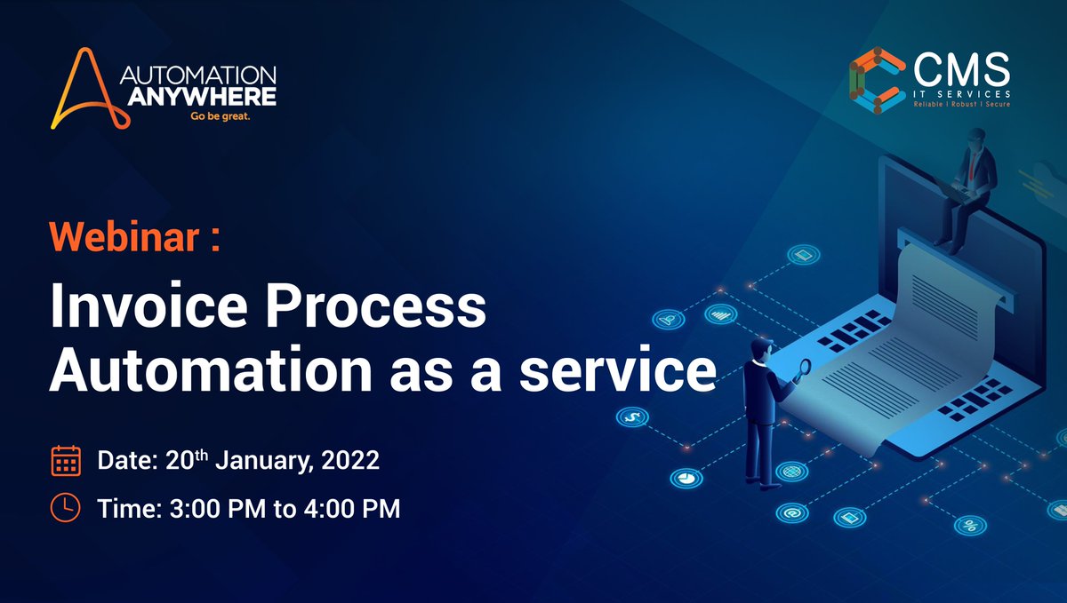 Join our webinar on Invoice Process Automation as a Service

Registration Link: attendee.gotowebinar.com/register/81124…

#technology #tech #innovation #procurement #CXO #ceo #invoiceautomation #automation #automationanywhere #invoiceprocessautomation #digital