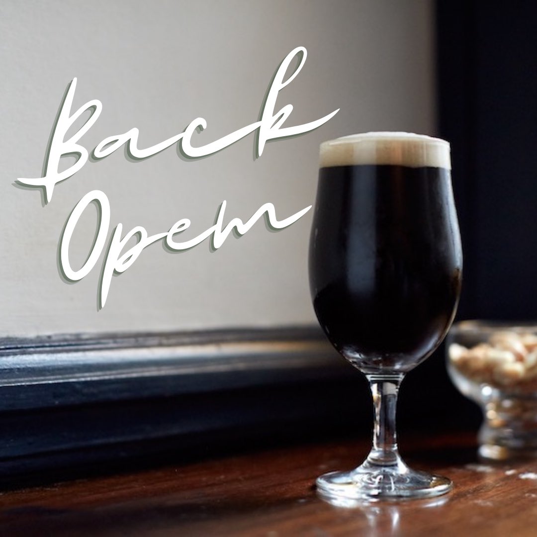 We’re back open, come and grab a beer