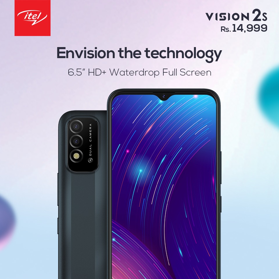 ItelPakistan's tweet photo. The Vision 2s takes you on a breathtaking android experience!
Enjoy a super camera, 5000mAh battery, face unlock, 32GB ROM and 2GB RAM along with a 6.5" HD+ Display.
Shop now https://t.co/OVA6nlbOr7
#itelhome #itelmobile #itelpakistan #enjoybetterlife #vision2s https://t.co/HGK5TvLv9L