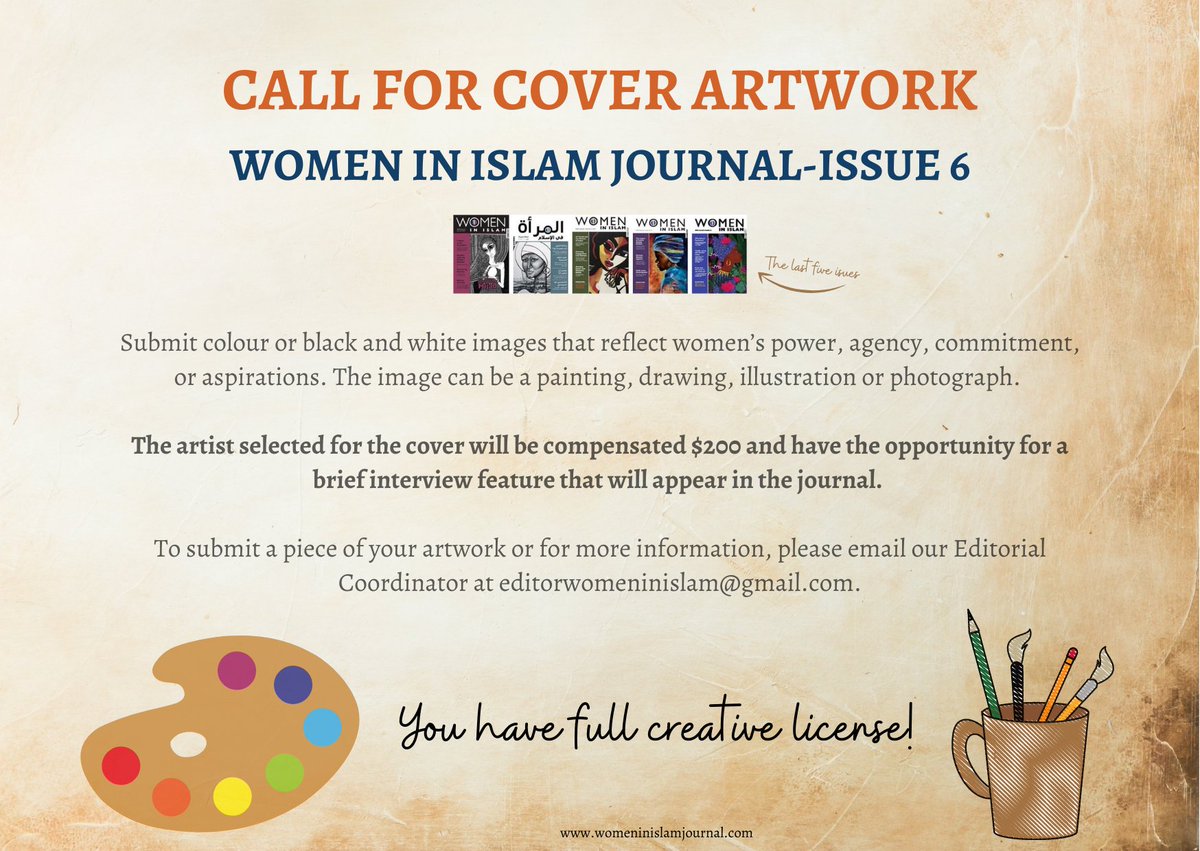 siha_journal's tweet photo. 🎨🖌️@Siha_journal brings you another exciting opportunity to earn some money while enjoying your talent. There are definitely no limitations to what your imagination can get you to do. 
We're saying, you have full creative license!

Check the call here:🔗https://t.co/Odfp0RPNmQ https://t.co/TPtZjB99LL