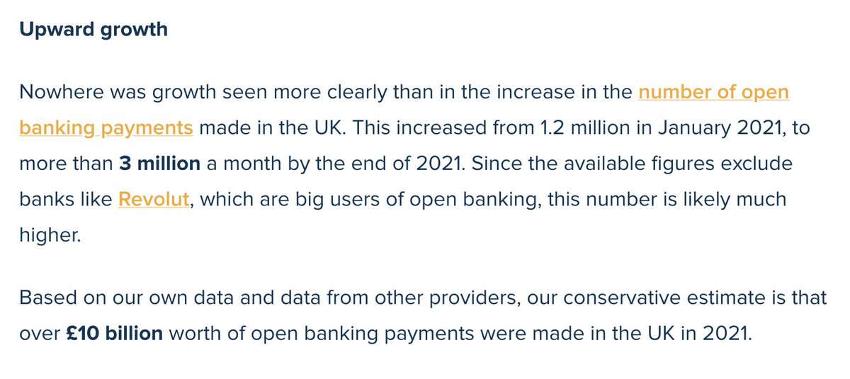 Here's <a href="/TrueLayer/">TrueLayer</a>'s Jack Wilson with a progress report on open banking in UK and EU. Useful stats on user adoption and timelines of what's to come. truelayer.com/blog/psd2-4-ye…