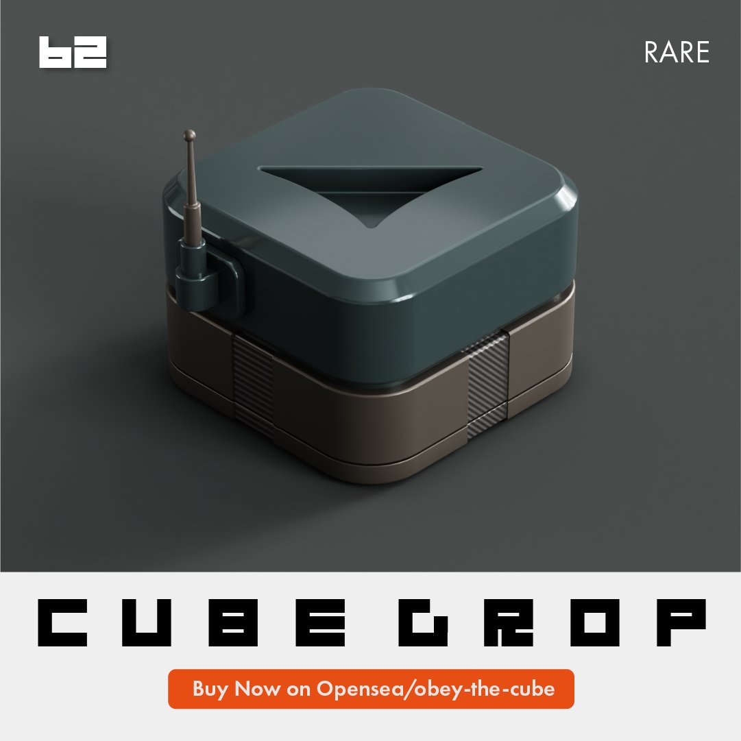 Cube 62 DROP NOW 🧊🔫
opensea.io/assets/0x495f9…

As usual this cube is match in design with unit 0062. And have special polishing cause it's a RARE CUBE! 

Join Discord : discord.gg/chCQFzHx8j
#NFT #NFTCommunity #opensea #3D #ThaiNFT  #NFTcollection #ObeyTheSystem #ObeytheCube