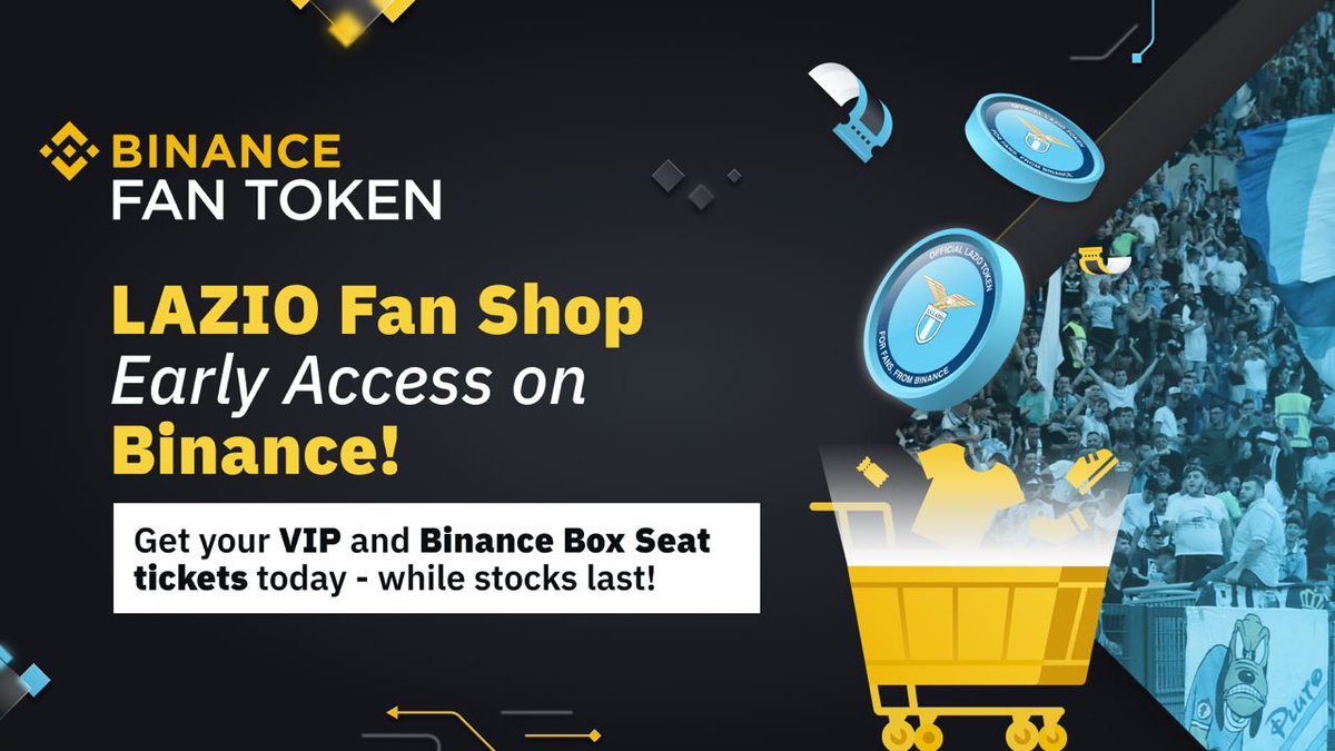 yoyodexnews's tweet photo. #Binance, LAZIO Taraftar Tokenı için çevrimiçi S.S.Lazio taraftar mağazasını açtığını duyurdu.

#laziotoken #sslazio #fantoken https://t.co/XJxMAcYR4P