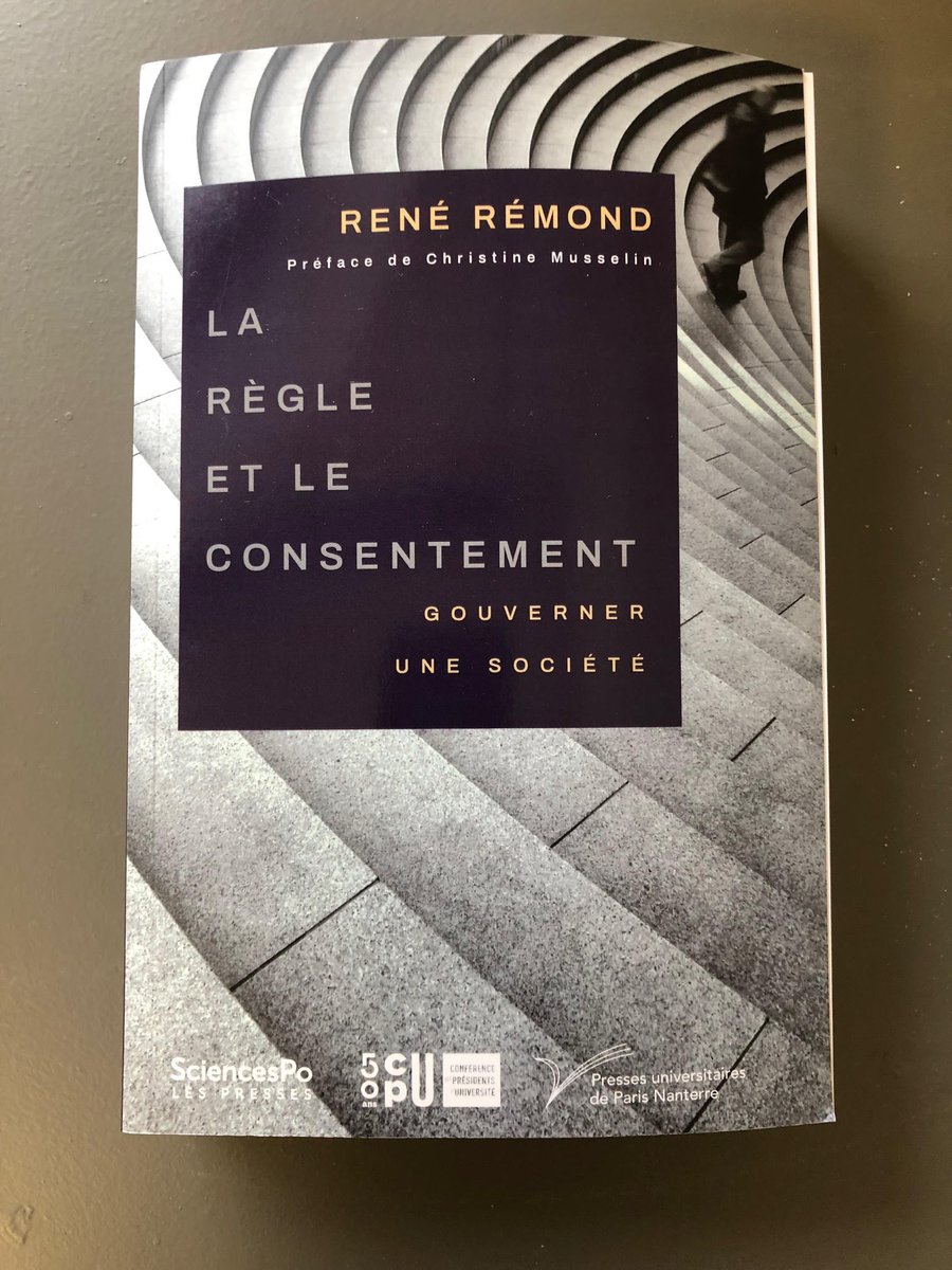 Merci à la CPU d'avoir réédité pour ses 50 ans, ce livre lumineux et précurseur de R. Rémond, sur le gouvernement des universités. On y en apprend autant sur le passé que sur le présent. @CPUniversité, @Universités2022, <a href="/PressParisOuest/">PressesParisNanterre</a>, <a href="/EditionsScPo/">Presses Sciences Po</a>