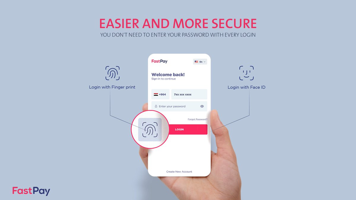 Fastpay casino login screen on a mobile device