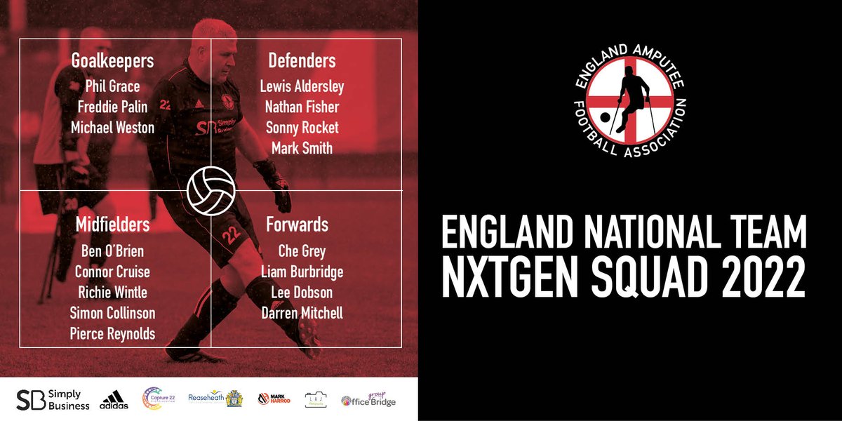 amputeefootball's tweet image. England National Team 🏴󠁧󠁢󠁥󠁮󠁧󠁿

We are delighted to announce our England National Team NxtGen Squad which will support the wider squad ahead of the WAFF World Cup which will take place in Istanbul, Turkey in 2022.

#EAFAFamily #Vision #Legacy #Commitments  #Professionalism #Lions