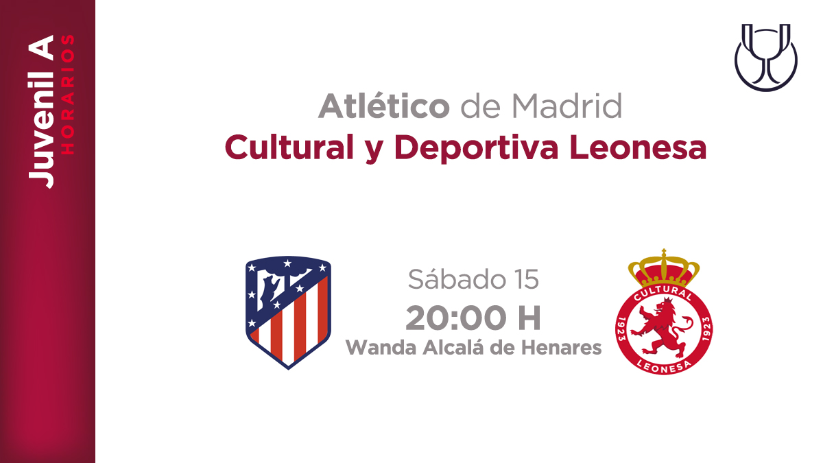 #CyDLDH

🏆#CopadelRey
🆚<a href="/AtletiAcademia/">Atleti Academia</a> 
🗓️Sábado 15
🕘20:00
🏟️Wanda Alcalá de Henares 

#CultuAcademia