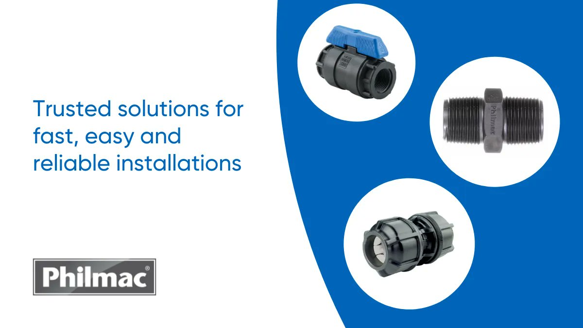 For fast, reliable and easy installations every time, you can rely on our Philmac range of specialist fittings and valves.

Learn more: buff.ly/3tawB9l. #water #pipework #construction