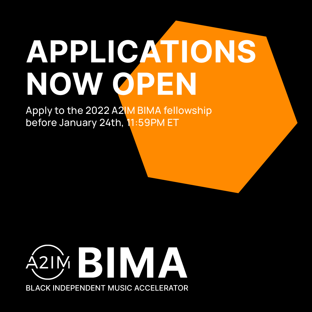 subbacultchacom's tweet photo. Our friends @a2im have opened applications to the 2022 Black Independent Music Accelerator (BIMA). Created to help propel the next generation of Black voices within the music industry, it's an awesome program with many benefits to taking part.
Learn more https://t.co/UvMqmMarqB https://t.co/0vRD4MaoV7