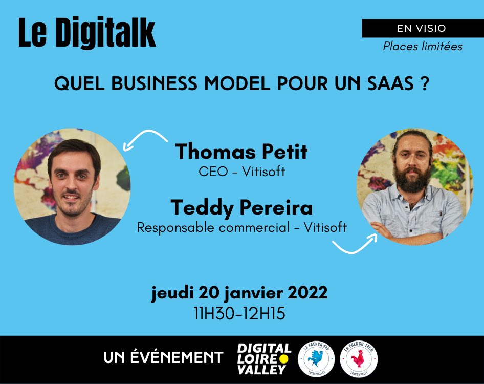 On démarre cette série avec un sujet pointu : Quel business model pour un SaaS ?

Pour y répondre, nous avons le plaisir de recevoir Thomas PETIT et Teddy Pereira, les fondateurs de <a href="/Vitisoft/">Vitisoft</a>.

Réservez votre place dès maintenant : app.livestorm.co/p/460e5105-cd7…