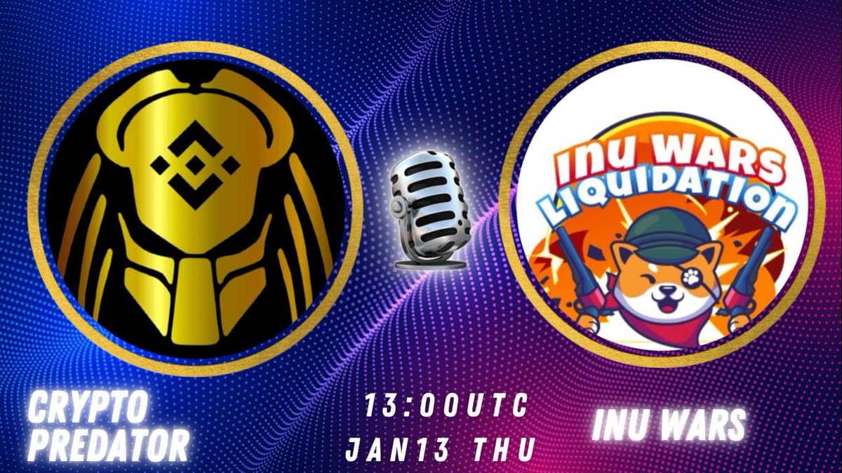 InuWars's tweet image. Crypto Predator 🎙 Inu Wars

Voice AMA

⏰ 13:00 UTC Thursday (9PM PH TIME)
🎁 PREPARE YOUR BEST QUESTIONS TO WIN 🎁
💵🤑
10 LUCKY WINNERS TO WIN
10 BUSD EACH OR (500PHP)
RAFFLE AFTER AMA SO DONT LEAVE 😊
🟢 PRESALE AT PINKSALE (pinksale.finance/#/launchpad/0x…) 
#inuwars #cryptopredator