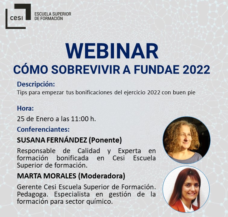 📢¿Quieres conocer la mejor manera de gestionar las bonificaciones en tu organización?

¡El martes 25 entramos en directo!

No te pierdas nuestra siguiente webinar.

CÓMO SOBREVIVIR A #FUNDAE 2022

us06web.zoom.us/meeting/regist…

 La sesión durará 50 minutos.

¡Te esperamos!