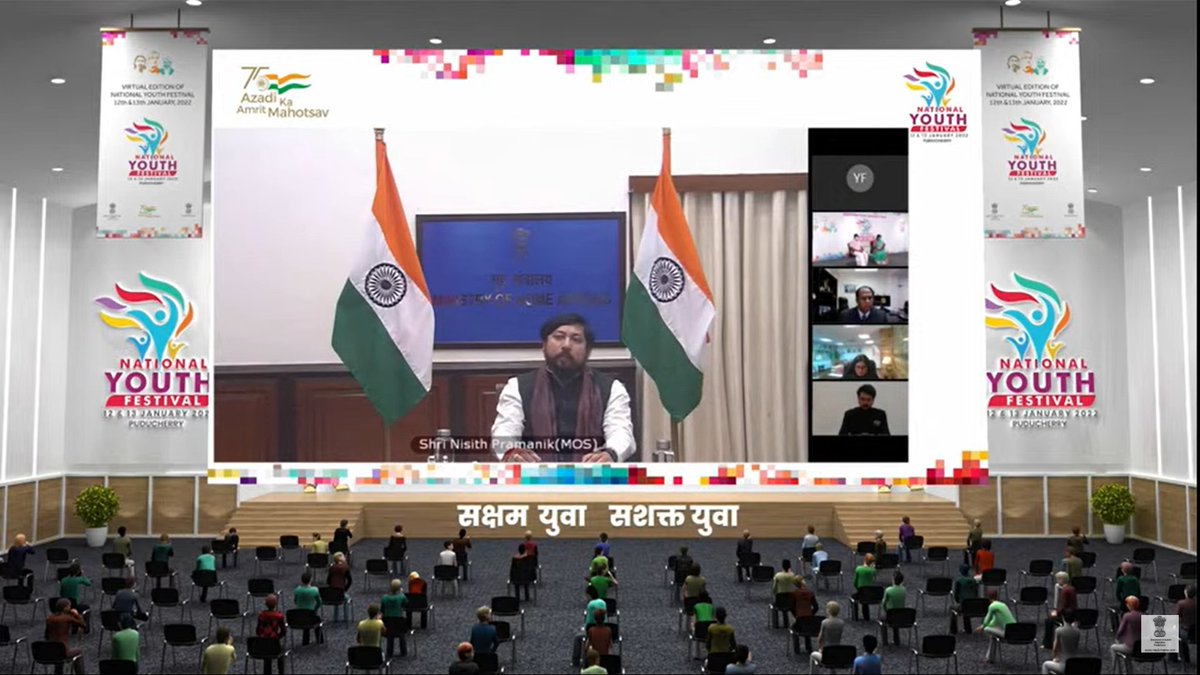 Hon'ble Mos Sh Nisith Pramanik @NisithPramanik talks about the staggering success of the 2-day events at #NYF2022 #NationalYouthFestival. Watch him LIVE here youtube.com/watch?v=EZBWBR…