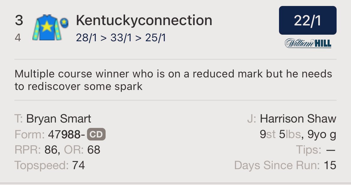 shaw_harrison's tweet photo. Iβm heading to @NewcastleRaces today for 2οΈβ£ rides #Zumaaty runs at 2.50PM for @jardineracing @LBL_racing and #Kentuckyconnection runs at 4.50PM for @BryanSmartRacin + woodcock electrical Limited the best of luck to both connections today #HS #goodluck πππππ https://t.co/dkpyugktRo