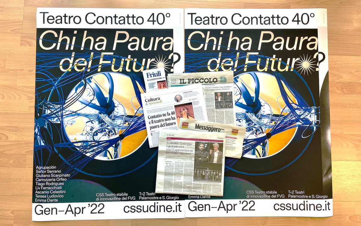 #TeatroContatto festeggia le sue 40 stagioni con un progetto di visioni e incontri con artisti italiani e europei per 15 momenti nel segno delle arti sceniche contemporanee e dell’innovazione dei linguaggi artistici
Scoprili su➡️cssudine.it/stagione-conta…
#rassegnastampa #Udine #fvg