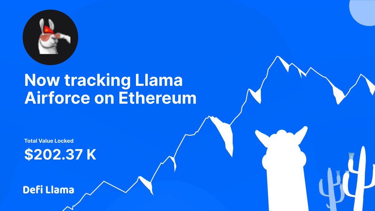 DefiLlama's tweet photo. Now tracking Llama Airforce @0xAlunara on @ethereum 

Airdropping knowledge bombs about the Curve ecosystem.

https://t.co/3pqtKcRqyK https://t.co/0uiY2YnWKY