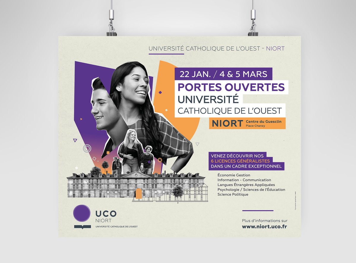 | CAMPAGNE PORTES OUVERTES 📙

Un plaisir d'accompagner <a href="/NiortUco/">UCO Niort</a> dans leur campagne de communication pour les portes ouvertes qui se déroulent le 22 janvier et 4/5 mars prochains !

#visuel #directionartistique #communication2022 #jpo #porteouverteniort  #enseignement #uconiort