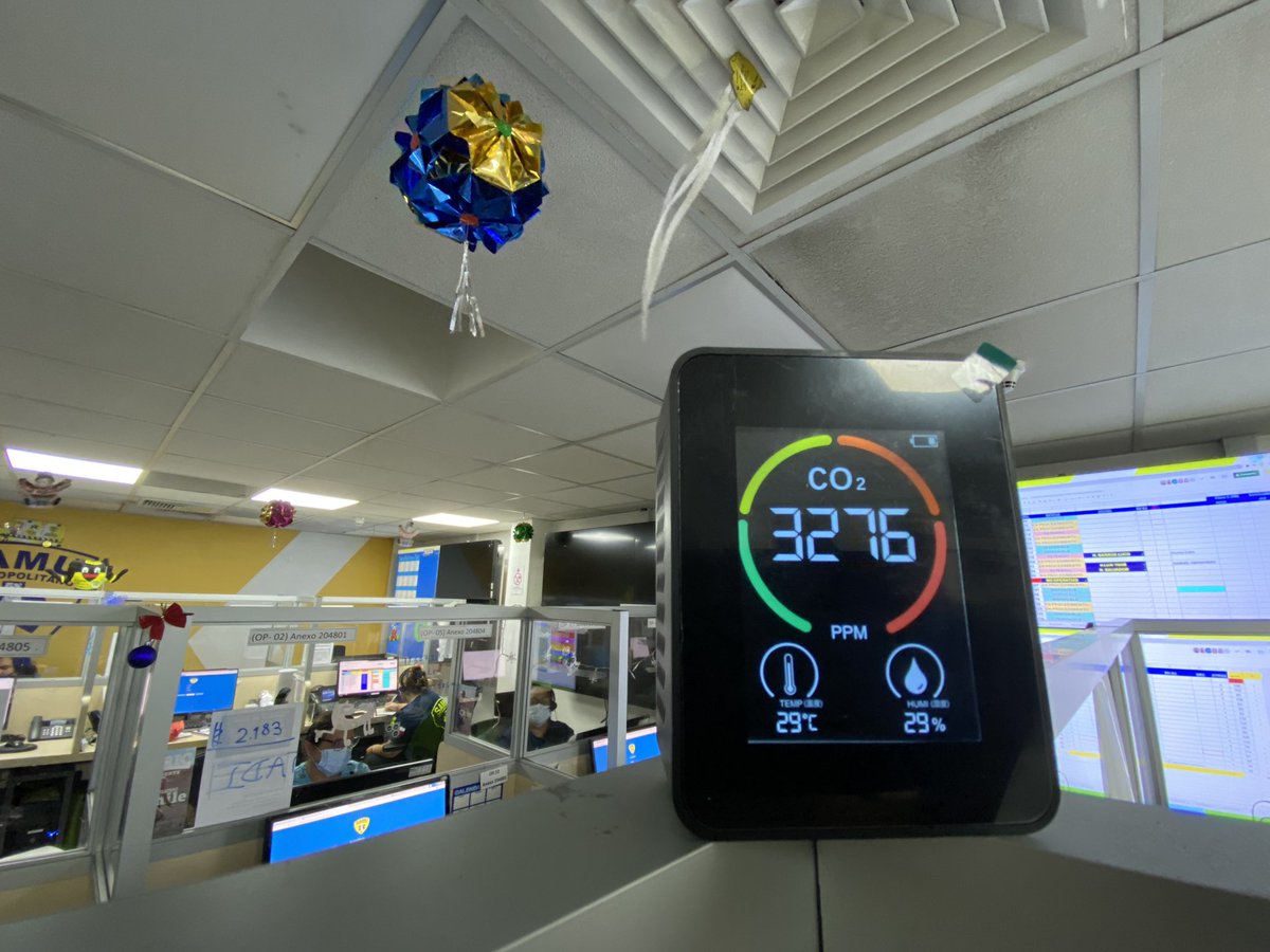 artangelo's tweet photo. Para muestra un botón; nivel de concentración de CO2 en el centro regulador (se recomienda no más de 800ppm) en el piso -1. https://t.co/97as3Ckxz0