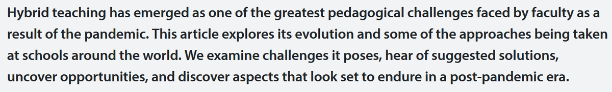 Really useful and interesting piece on hybrid teaching from <a href="/TheCaseCentre/">The Case Centre</a> 

thecasecentre.org/caseMethod/fea…