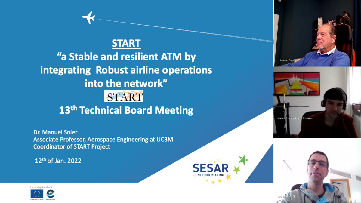 START_ATM's tweet image. Yesterday we had the 13th #TechnicalBoard meeting of @START_ATM project. It seems the team begins 2022 raring to go! 🚀

#ATM #AirTraffic #aviation