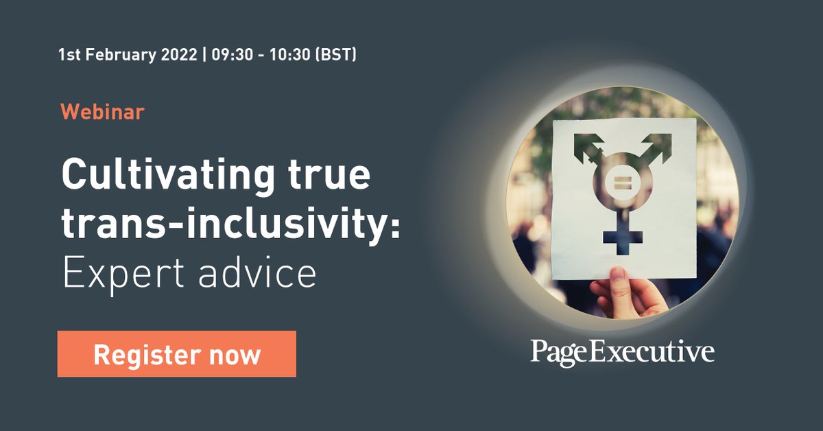 How can your business evolve to ensure you are supporting transgender employees? 

Join our expert-led webinar on how to cultivate a truly inclusive workplace for transgender and non-binary employees. 

Register now: bit.ly/31SVkWD
