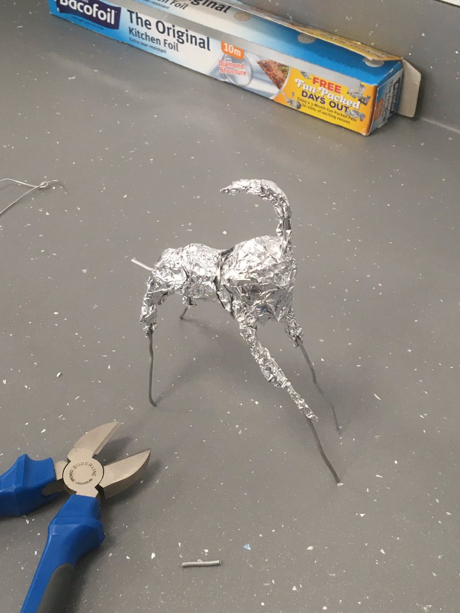 Windmill6MA's tweet photo. Wire, tinfoil and clay (eventually) elephants 🐘 in enterprise #MusicFederation https://t.co/ZnwoX4YVO9