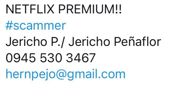 piarsns's tweet photo. #SCAMMER #NETFLIXPREMIUM #NETFLIX https://t.co/TgvkbgBg35