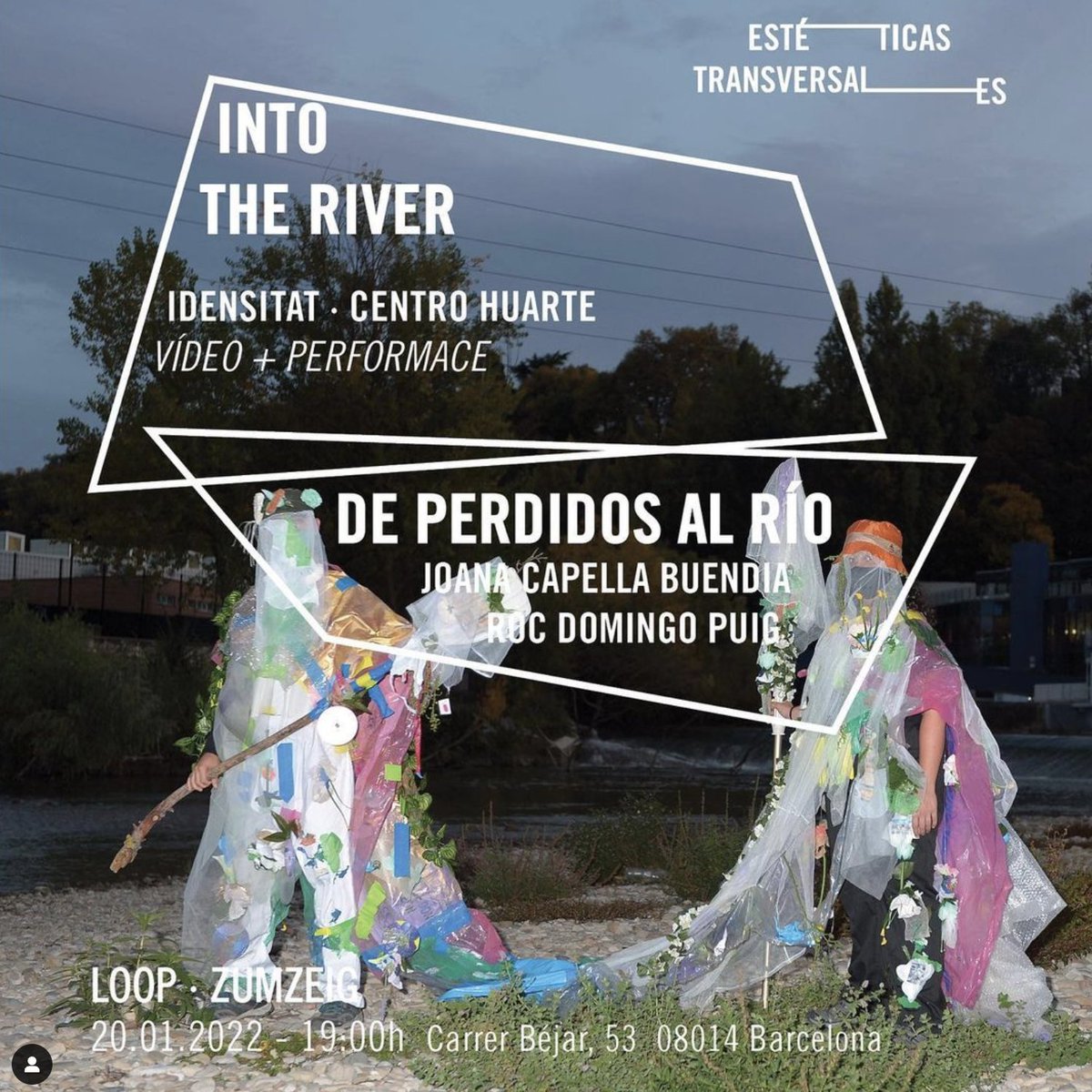 loopbarcelona's tweet photo. #LOOPFestival 2021 - (Re)programamos
🗓 20.1.2022, 19h📍@zumzeigcoop
Sesión performativa ‘De perdidos al río’ de Joana Capella Buendia y Roc Domingo Puig, en el marco del programa “INTO THE RIVER” comisariado por @idensitat
Entradas aquí: https://t.co/AhDEgczSJQ https://t.co/yPj5Ci6qc8