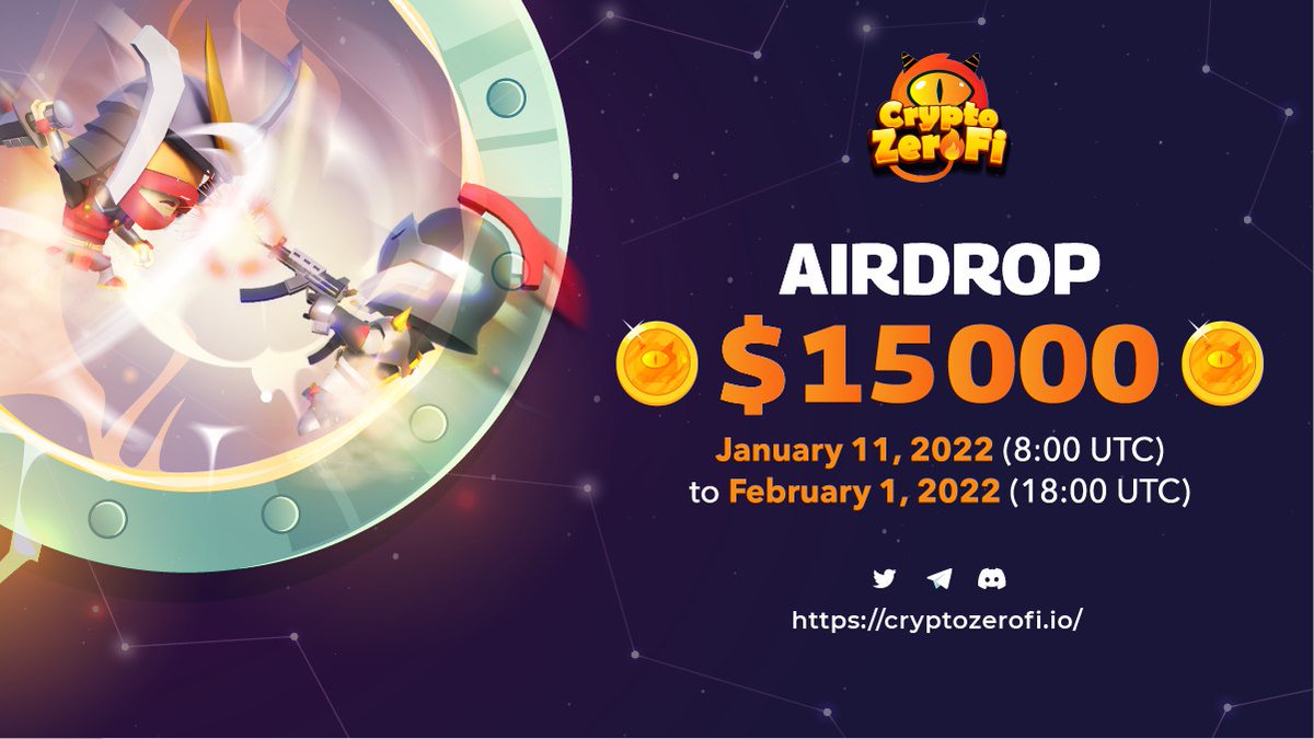 Airdrop_LC's tweet photo. CryptoZeroFi Airdrop

Reward: 100,000 ($15,000) $ZERI
For completing all tasks: 100 ($15) $ZERI
Referral: Yes

Details: https://t.co/HJBHzOBA3h

Airdrop ends 1 February. Distribution of awards on 20 February

#LegitCommunity #Airdrop #BSC #CryptoZeroFi #NFT

Good luck https://t.co/llbbmKj2XP