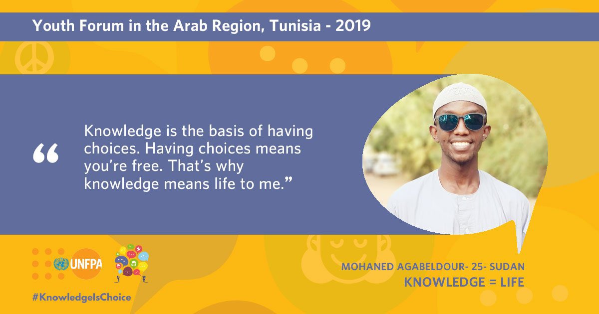 UNFPA_Arabic's tweet photo. .@Honda_249 #Sudan led a pilot project to introduce comprehensive sexual education to high schools in #Kordofan with the support of @UNFPA
Tell us in a comment what knowledge means to you #KnowledgeIsChoice https://t.co/q5ZCtT88lp
