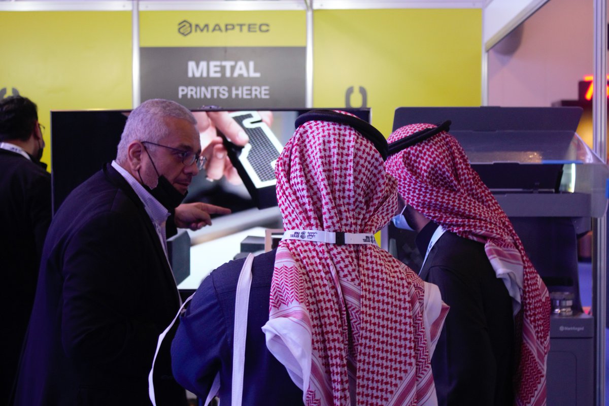 Maptec3D's tweet photo. Representing @Markforged @ SteelFab 2022, Expo Centre Sharjah. Visit our booth #1-2226 from 11:00 AM to 6:00 PM. We are here until Thursday, 13 January 2022.

#PrintStronger #AdditiveManufacturing #ManufacturingTomorrow #SteelFab #MetalFabrication #SheetMetalBending #Tooling https://t.co/gB4GhhWT8n