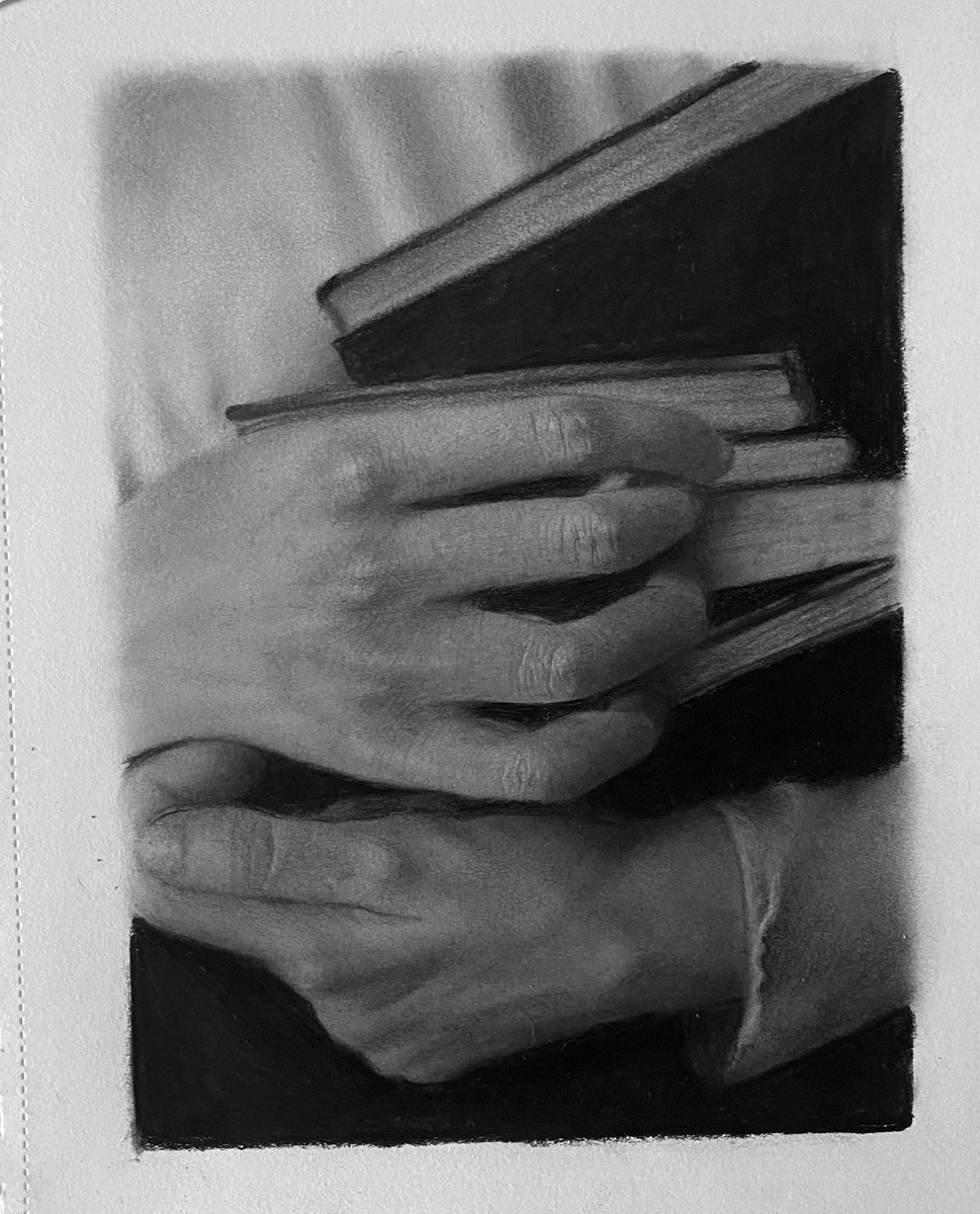 "ما معنى الحَياة إذا لم نتمسَّك بكُل اهتماماتنا الصَّغيرة التي لا تعني شيئًا للعالم ؟ "
.
انتهت رسمتي التي أحببتها بشِّدة🤍 .