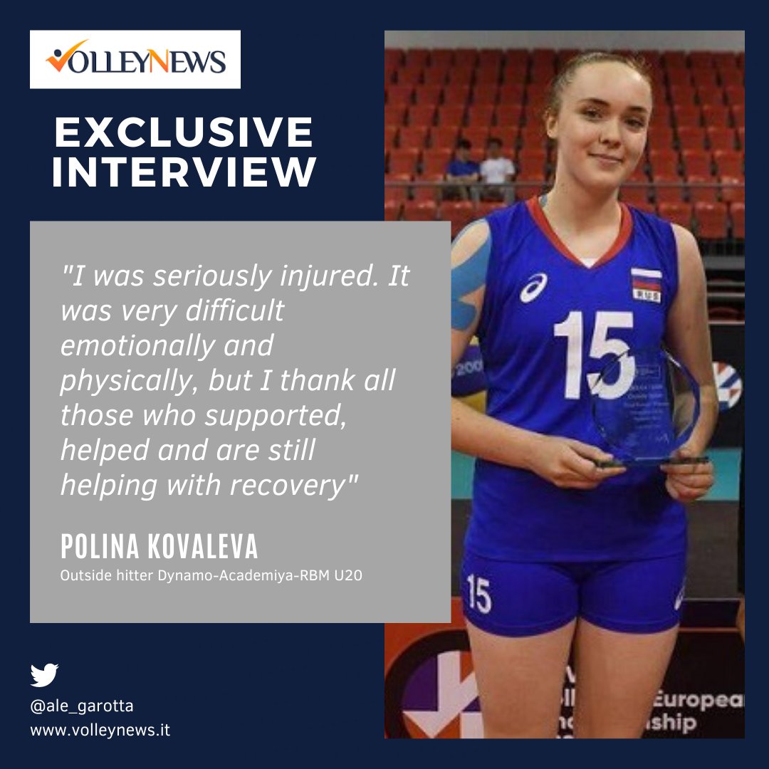 ale_garotta's tweet photo. INTERVISTA ESCLUSIVA - La giovanissima Polina #Kovaleva, protagonista della finale degli Europei Under 16 contro l'Italia, oggi è nel vivaio della Dinamo #Kazan e sta recuperando da un brutto infortunio. #volley https://t.co/7YnKOBe5Bp