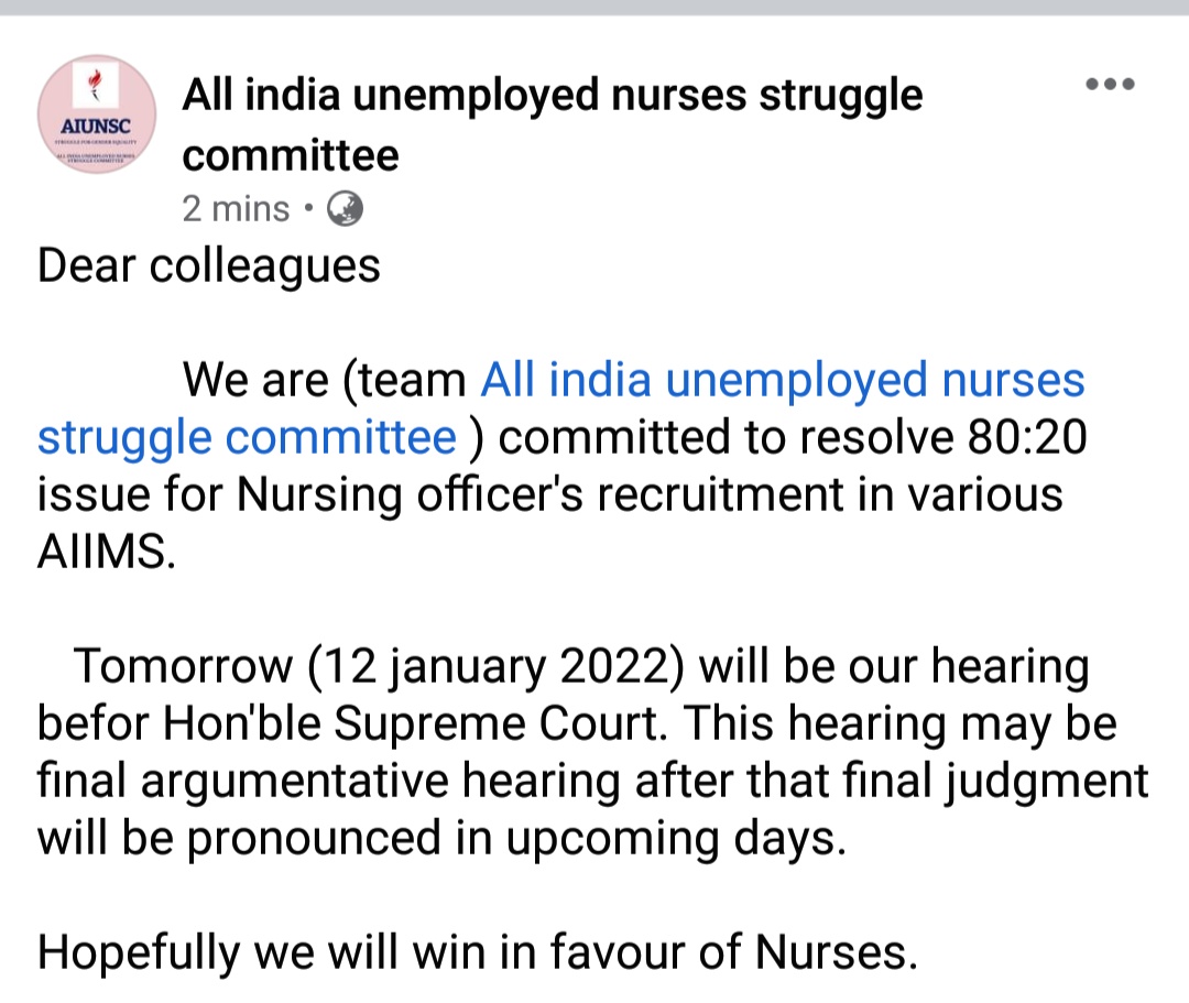All India Unemployed Nurses Struggle Committee (@aiunsc_official) on Twitter photo 