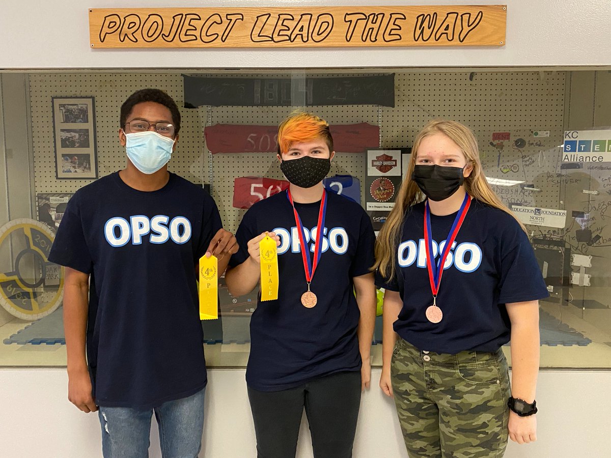 OPHSambassadors's tweet photo. Congratulations to these outstanding freshmen!  Alex Beals, Ciara McIntyre, and Donovan Jones placed 3rd in Trajectory and 4th in Write It Do It.  Way to represent your class!!! https://t.co/vCFoAKvDwq