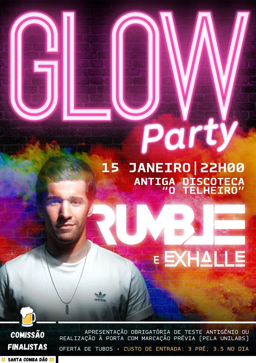Finalmente anunciamos mais uma festa inesquecível! No próximo sábado, dia 15, contamos contigo para a festa de boas vindas a 2022! Para garantir a segurança de todos, teremos à porta da discoteca uma unidade de testagem (Unilabs) à Covid-19, sem qualquer custo! Até já ✌🏽