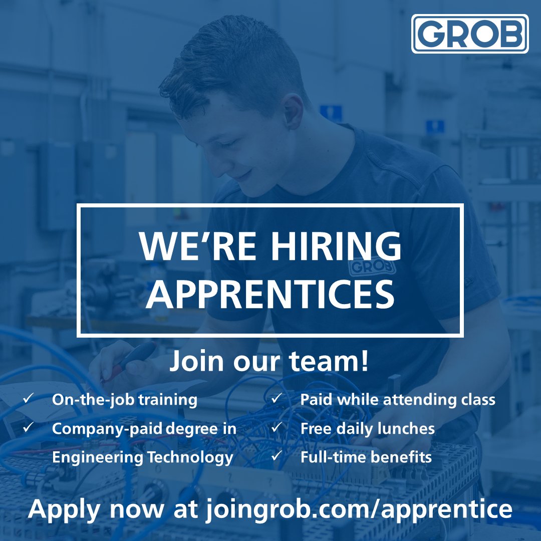 GROB Systems, Inc on X: Did you miss our first Apprenticeship