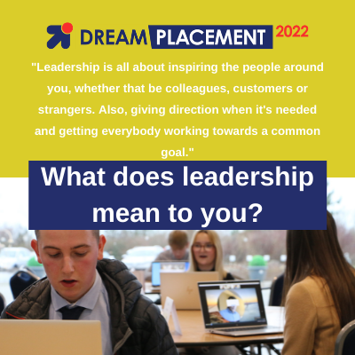 CentreforLP's tweet photo. What does leadership mean to you?

We asked our Dream Placement 2022 students what leadership means to them and they have responded with some amazing points to share. 

#leadership #cforlp #dreamplacement2022 #placement #leadershipskills https://t.co/o0fwtq3pOq