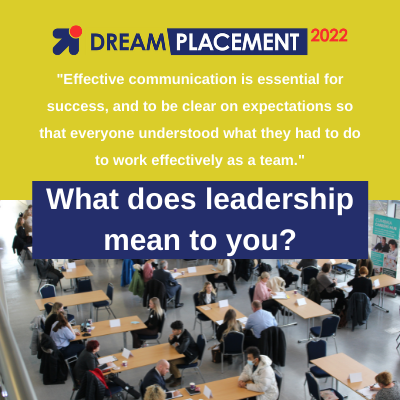 CentreforLP's tweet photo. What does leadership mean to you?

We asked our Dream Placement 2022 students what leadership means to them and they have responded with some amazing points to share. 

#leadership #cforlp #dreamplacement2022 #placement #leadershipskills https://t.co/o0fwtq3pOq