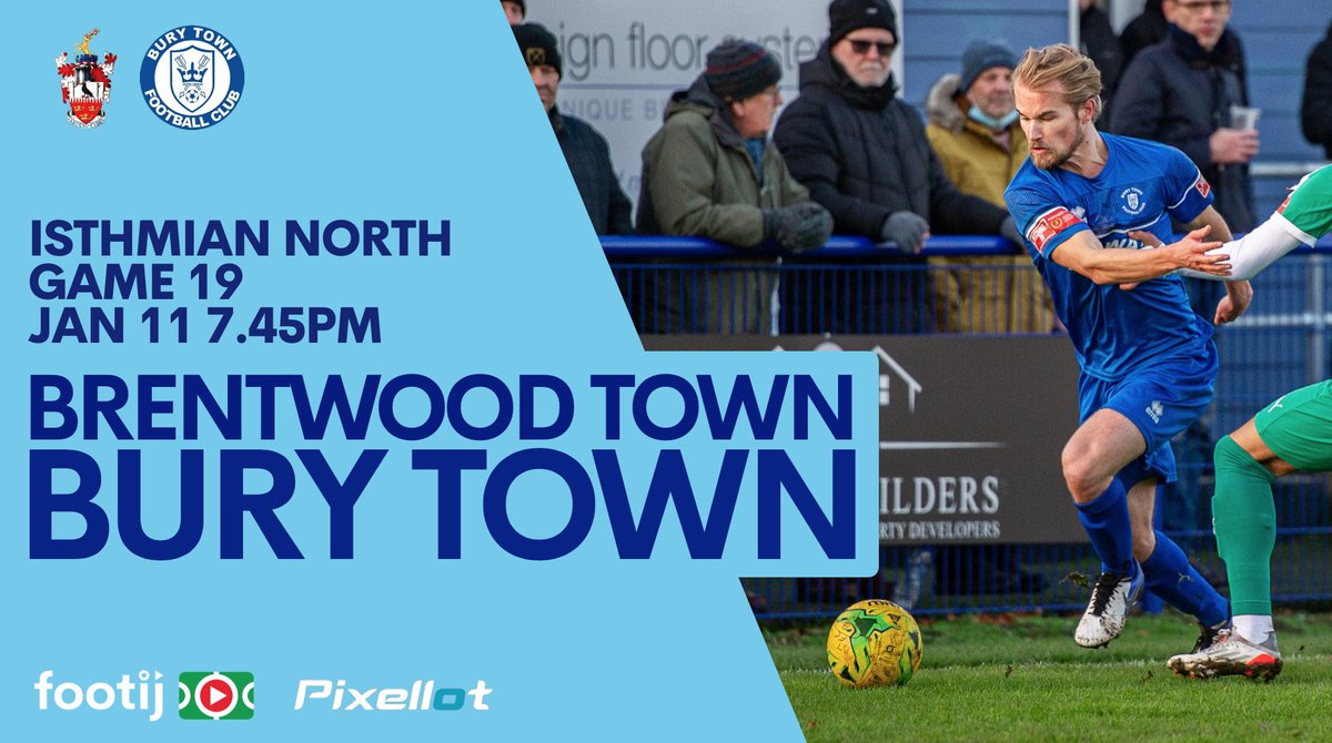 FootijApp's tweet image. Tonight it's @BrentwoodTownFC vs. @BuryTownFC in game 19 of the @FWPIsthmianOneN