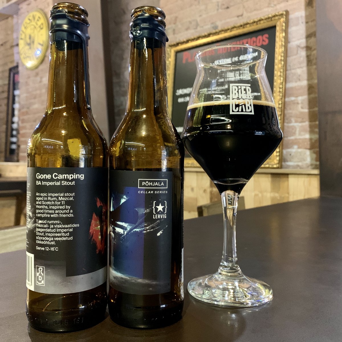 BierCaB's tweet photo. En nuestro #Tap6 esta verdadera joya colaboración de dos grandes de las Imperial Stout
Pohjala & Lervig Gone Camping Envejecida en barricas de Ron, Mezcal y Scotch Whisky durante 11 meses.
Brutal!
#ImperialStout #Biercab https://t.co/fY1X2AISah