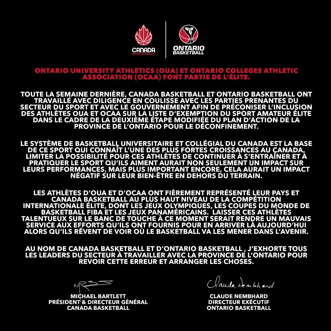 It's time to make things right.

Ontario University Athletics (<a href="/OUAsport/">Ontario University Athletics</a>) and the Ontario Colleges Athletic Association (<a href="/TheOCAA/">Ontario Colleges Athletic Association</a> ) are elite.