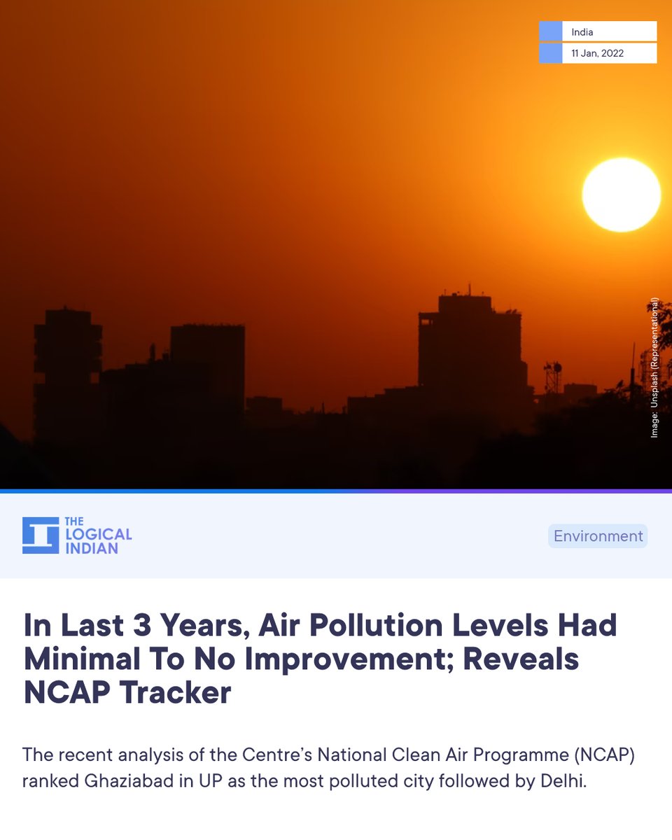 #AirPollution: India’s air pollution reduction targets seem to witness a severe lack of significant improvement according to a new analysis report released on Monday. 

@NCAPTracker

#particulatematter #India #cleanair #pollutioncontrol #NCAP