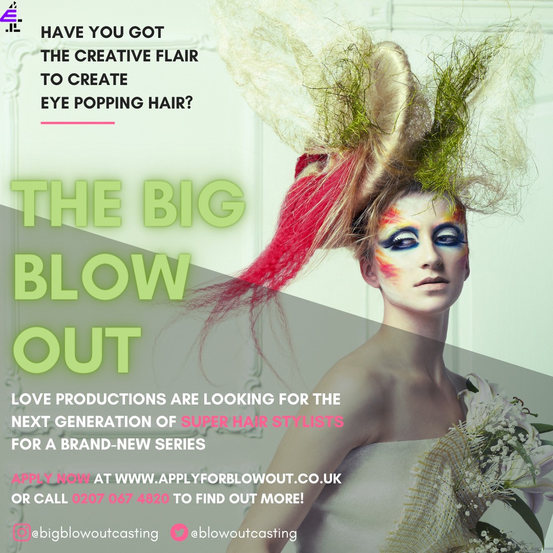 BlowOutCasting's tweet photo. @YourFaceOnTelly Please RT! HAIR STYLISTS we want you! BRAND NEW E4 SERIES SEARCHING FOR PEOPLE TO SHOWCASE THEIR HAIR TALENT! Can you dazzle with daring up do's, blow us away with your braids &amp; WOW the best in the business with your techniques? APPLY: https://t.co/0ywwK3yitT https://t.co/qrFLnpdEpT