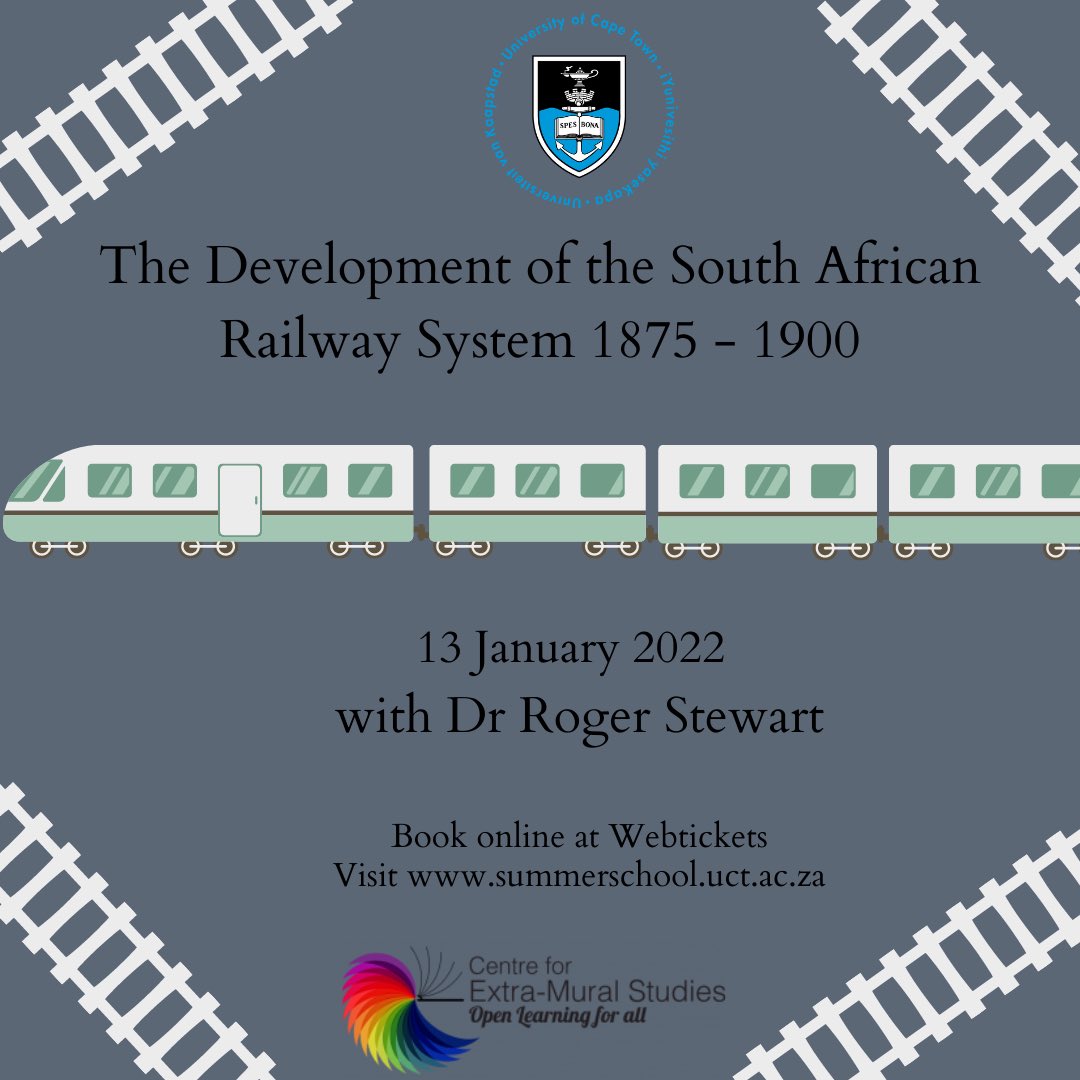 Join in on the first week’s program of #UCTSummerSchool2022 with a captivating lecture on the Development of the South African Railway System being delivered online and in-person on 13 January at 11:15am. Book your place now <a href="/webticketsSA/">webtickets.co.za</a> or visit summerschool.uct.ac.za