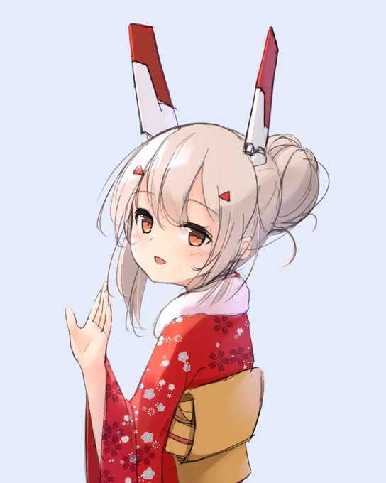 没ラフ供養...(正月に大遅刻&amp;着物の柄が決まらなかったため)
顔は好き、綾波かわいいね 