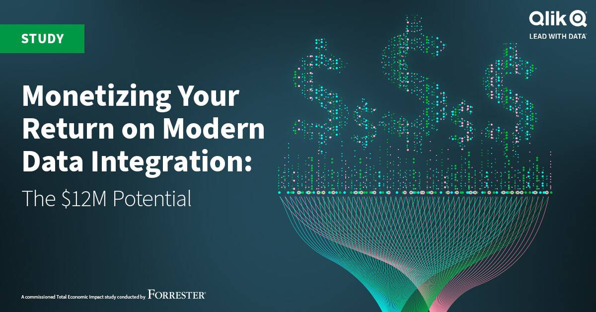 westarpBI's tweet photo. Save $12M in 3 years by delivering analytics-ready data in real time? That’s Qlik Data Integration.  See more findings from our TEI study with Forrester  https://t.co/rqERFWa0G2 https://t.co/Oc2i0RYfge