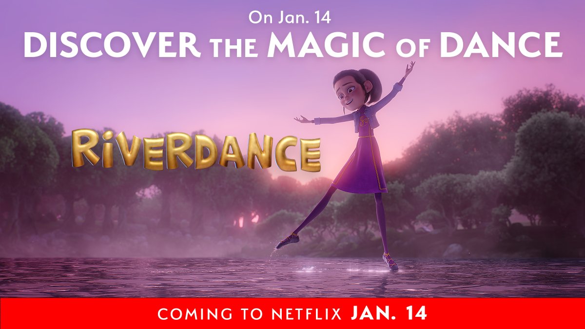 Walking on water is old news! Dance across the river with Moya as she journeys into another world. Catch Riverdance: The Animated Adventure on Netflix this Friday! 💚 ☘️