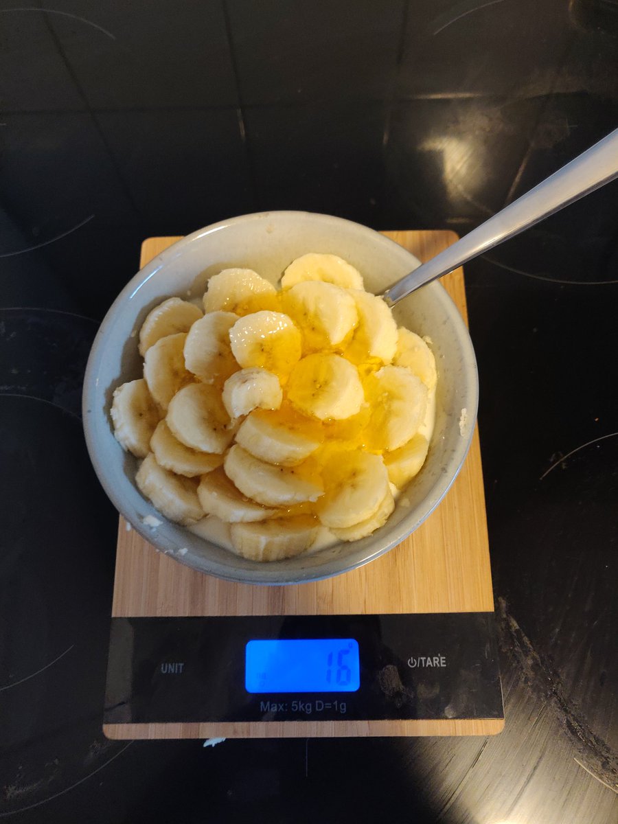 Gezondere levensstijl dag 2. Ontbijtje van vandaag en straks wandelen 💪🏻 Was nog een super goed vullend ontbijtje ook!